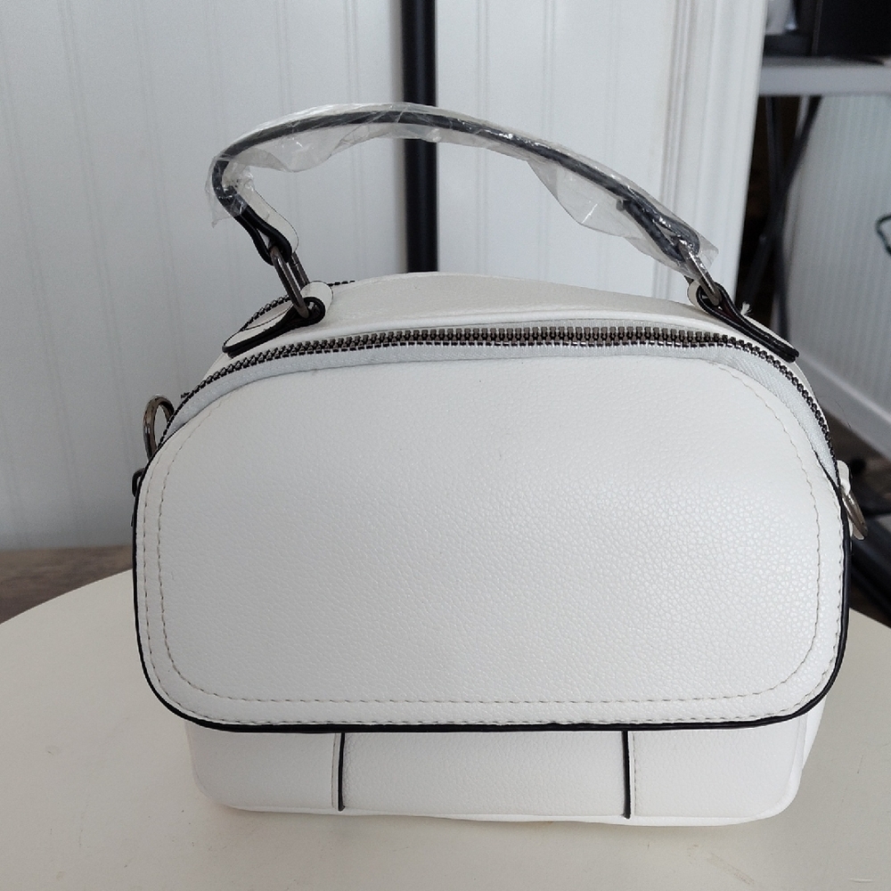 NWOT Vegan Leather White Crossbody